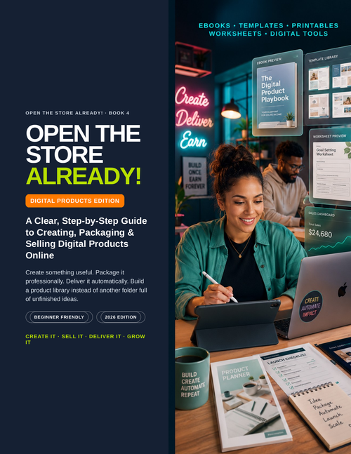Open the Store Already! Digital Products Edition 2026 book cover